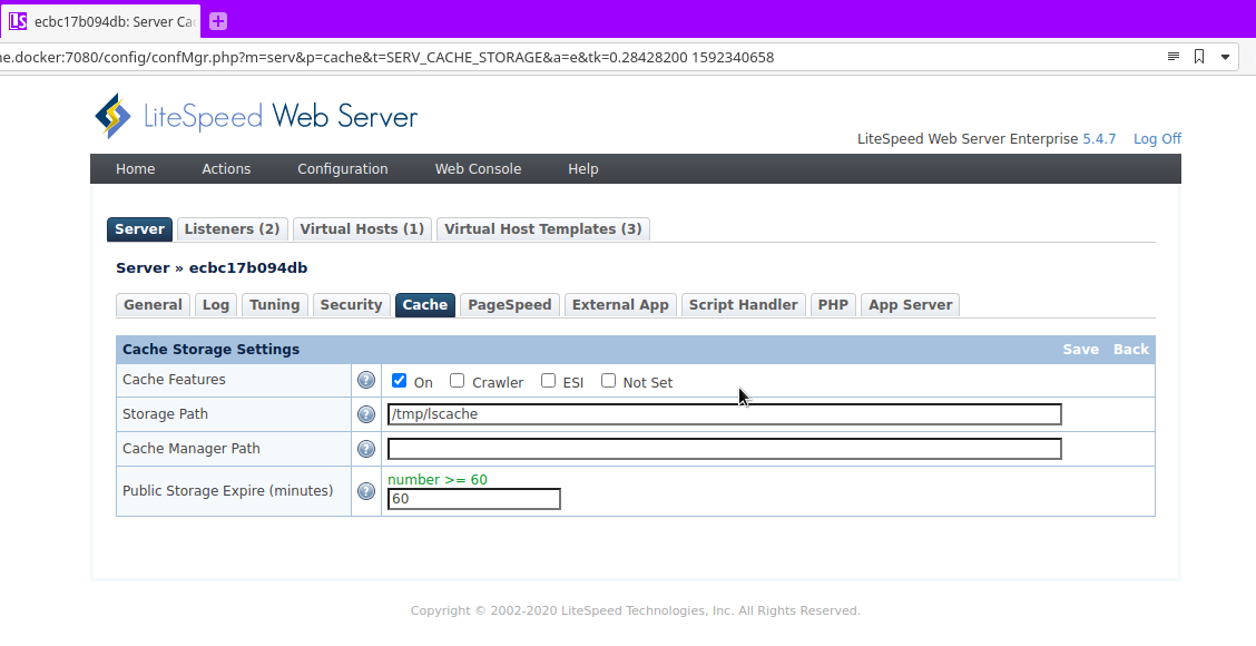 litespeed cache configuration